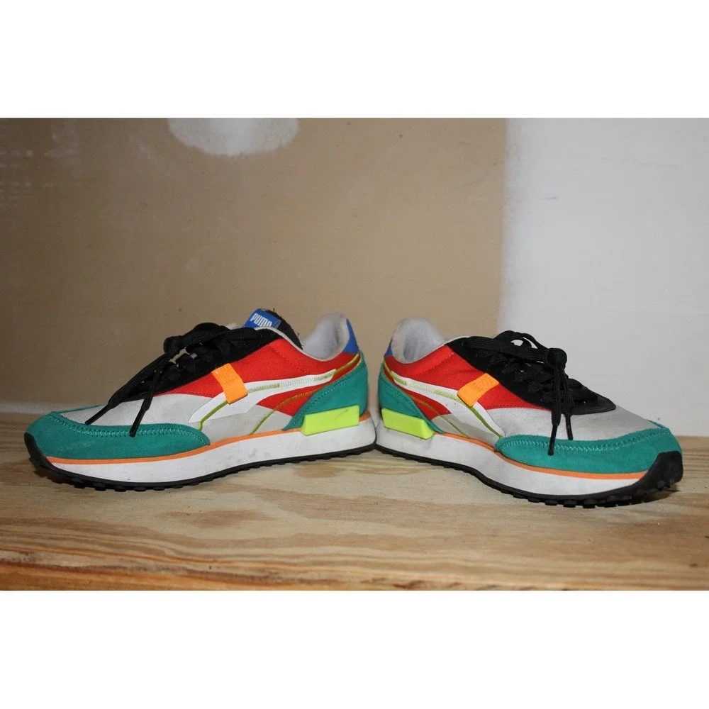 Puma Future Rider Play On Mens Sneakers Multi-Color 381052-12 Size 8.5